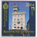 2004 Set Ufficiale 9 Pezzi  con 5 € Bartolomeo Borghesi In Argento San Marino